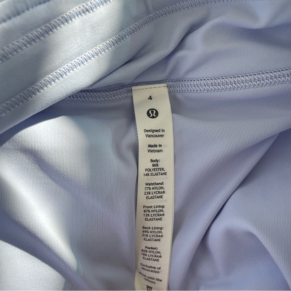 Lululemon Pace Rival Mid-Rise Skirt *Long Pastel Blue Size 4 - Picture 5 of 10
